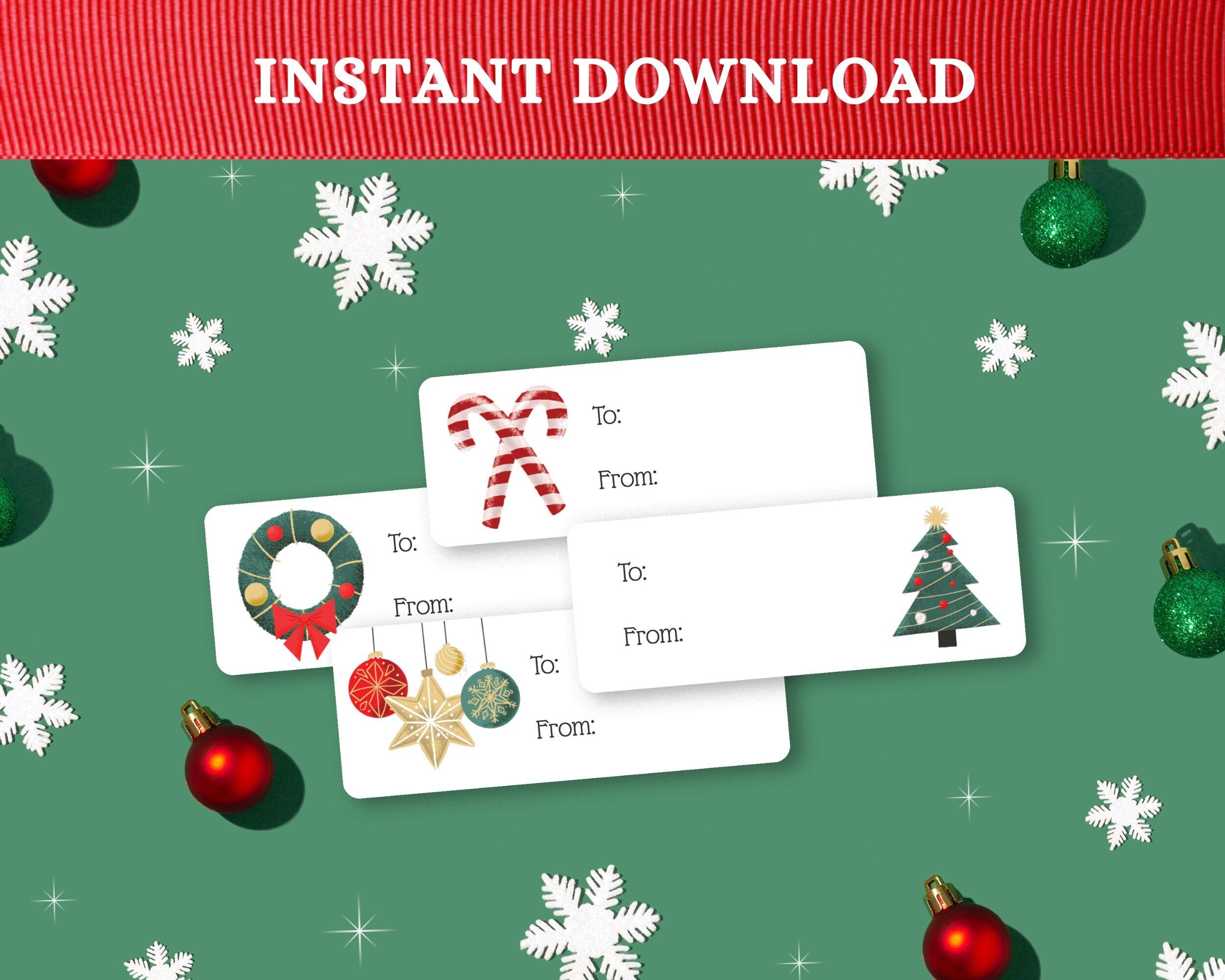 Free Printable Template Christmas Labels