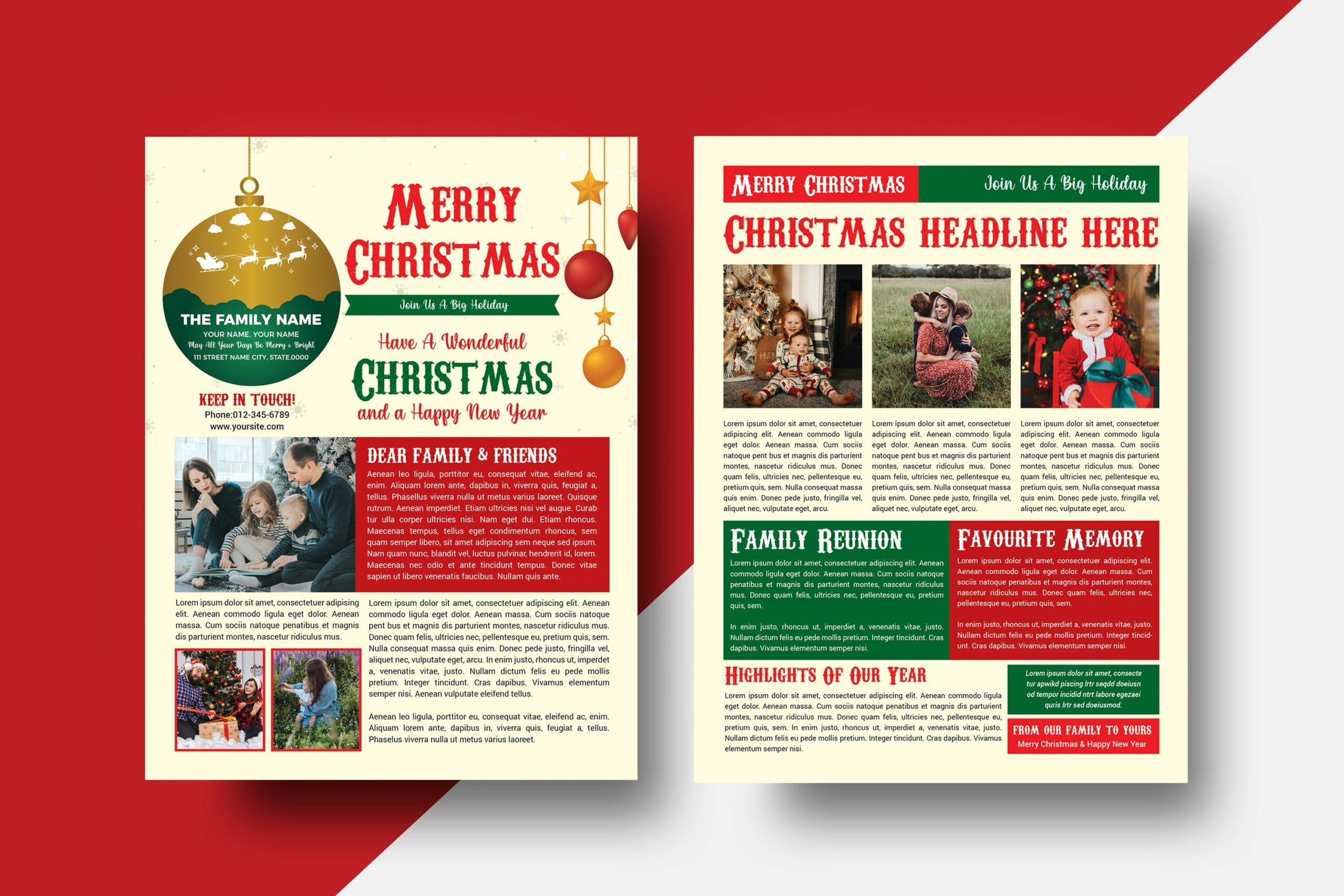Christmas Newsletter Template 1648451 