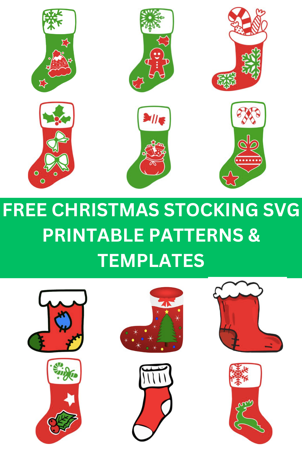 Christmas Stocking Template Free Printable Christmas Stocking Template Free Printable