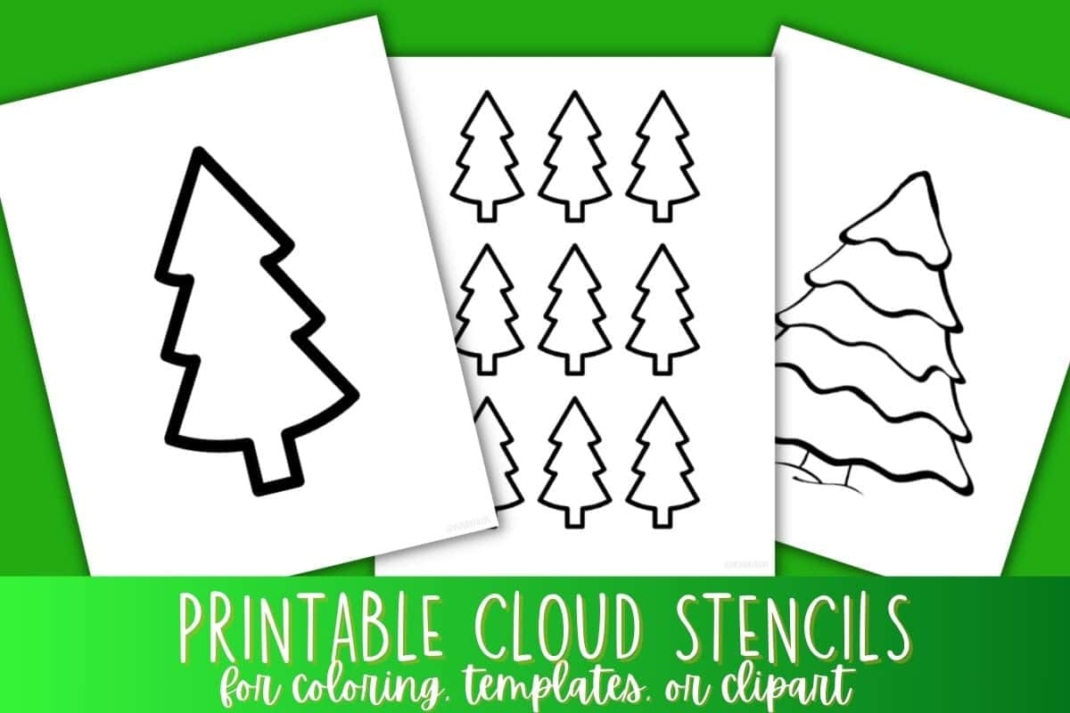 Christmas Tree Printables Stencils And Templates Love Our Real Life