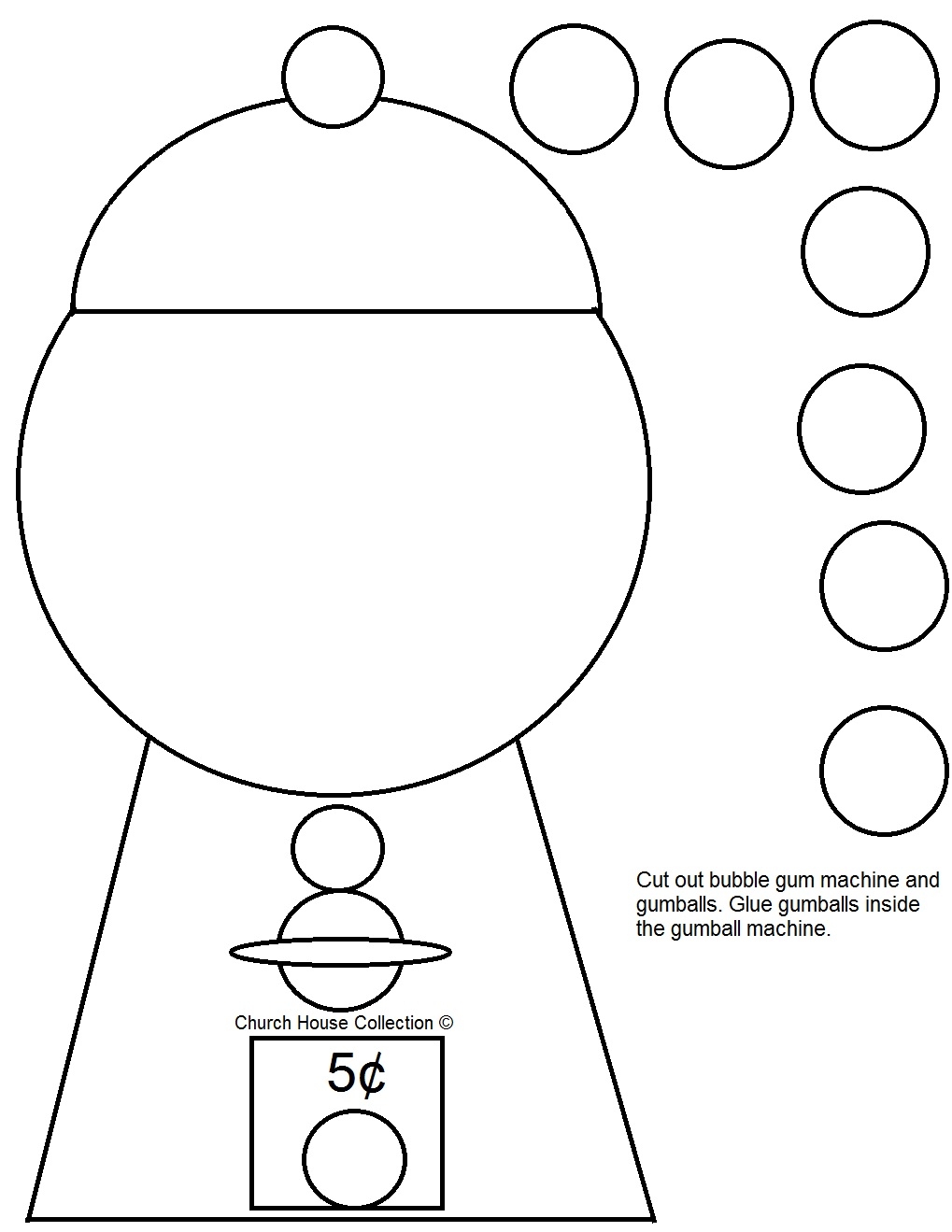 Church House Collection Blog Gumball Machine Cut Out Craft For 