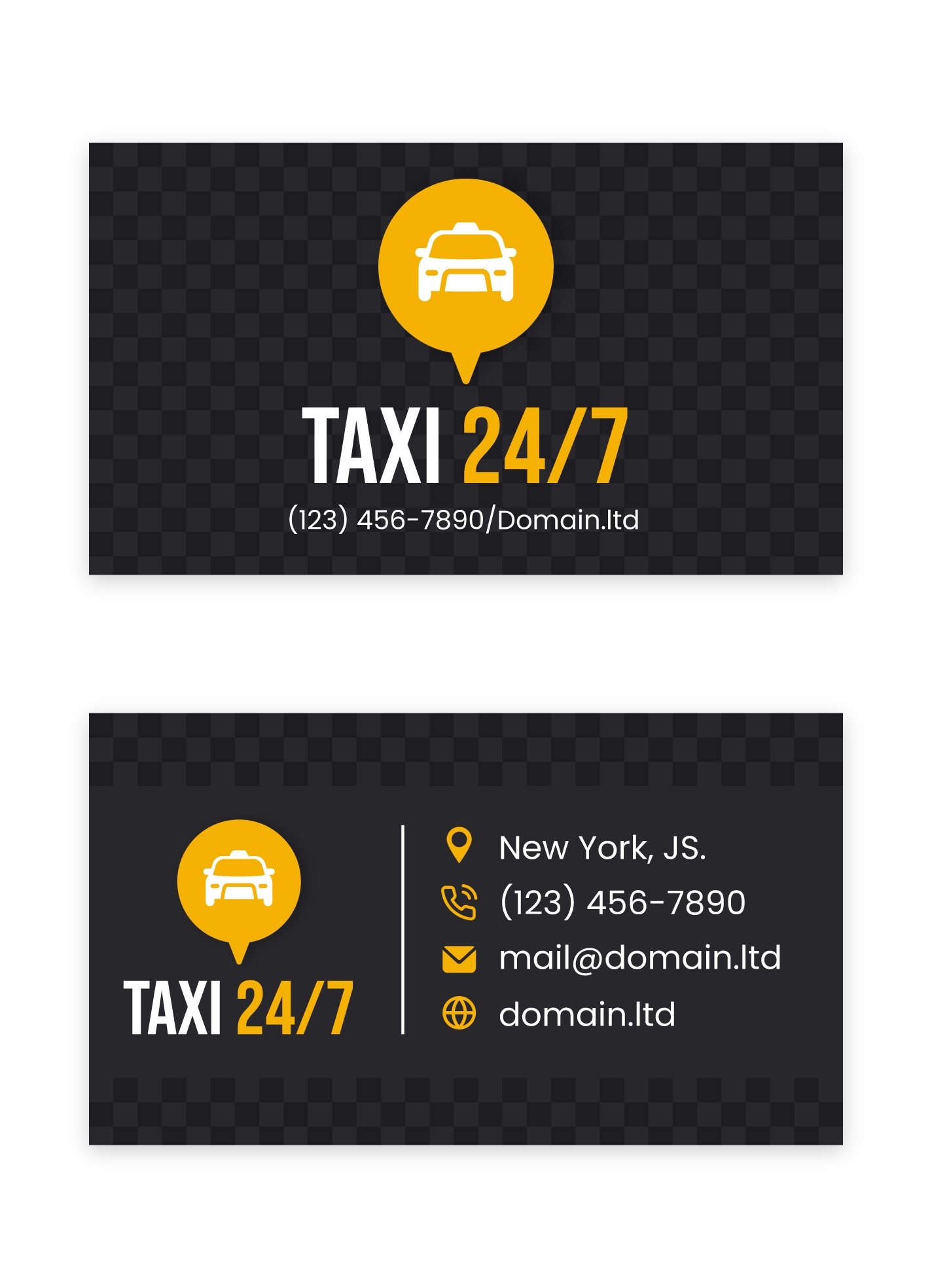City Taxi Business Card Free Google Docs Template Gdoc io