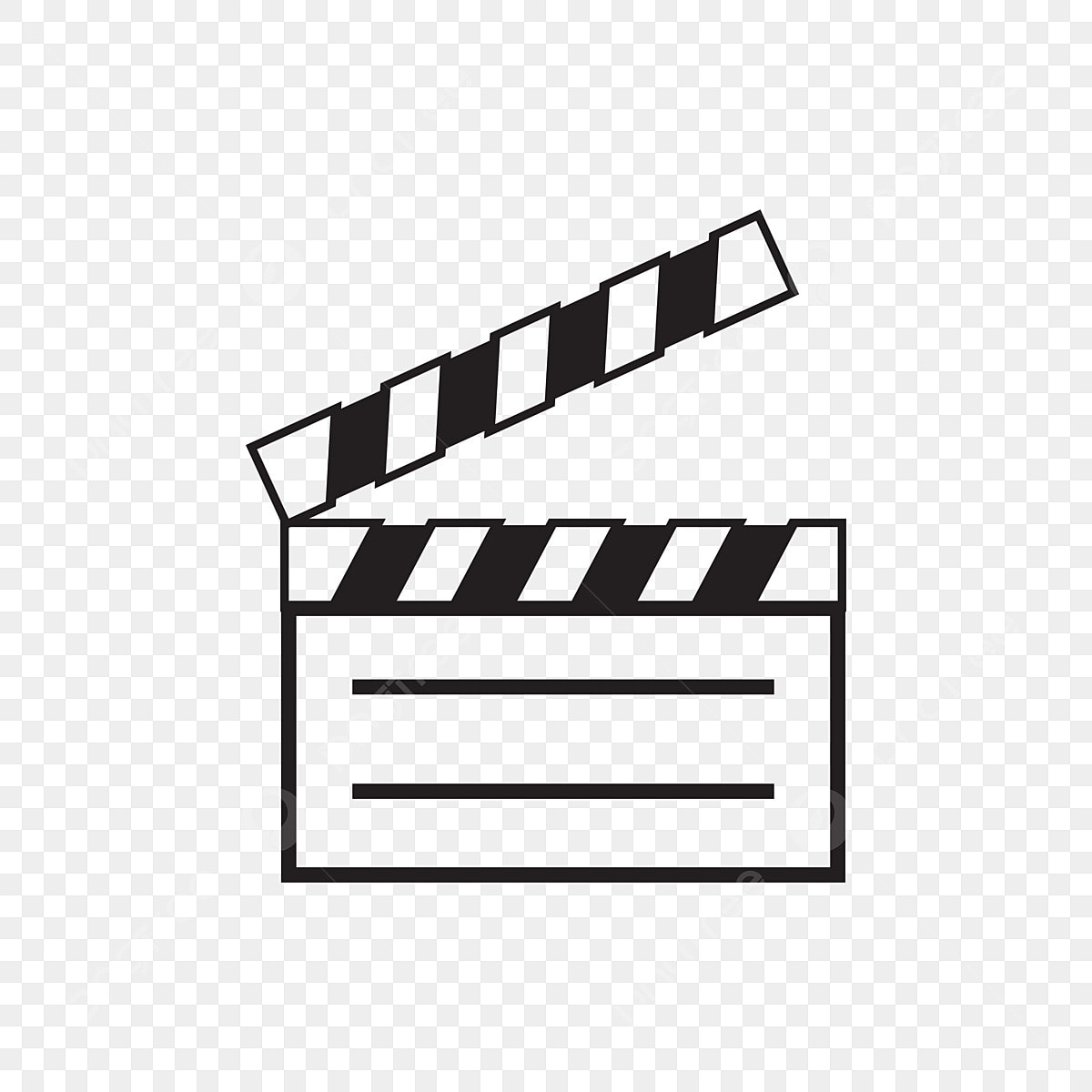 Clapperboard Clipart Hd PNG Clapperboard Line Icon Design Template Illustration Line Icons Template Icons Clapperboard PNG Image For Free Download
