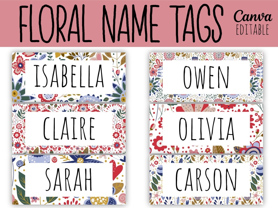 Free Ediatble Printable Name Tag Template