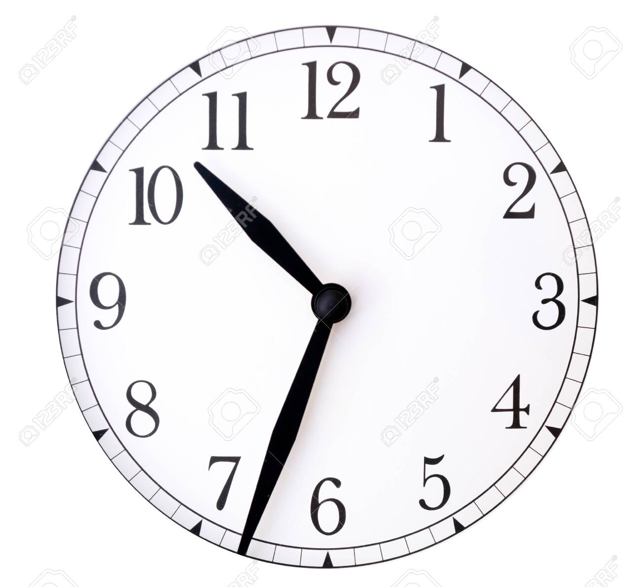 Clock Face And Hands On White Background Blank Clock Face With 
