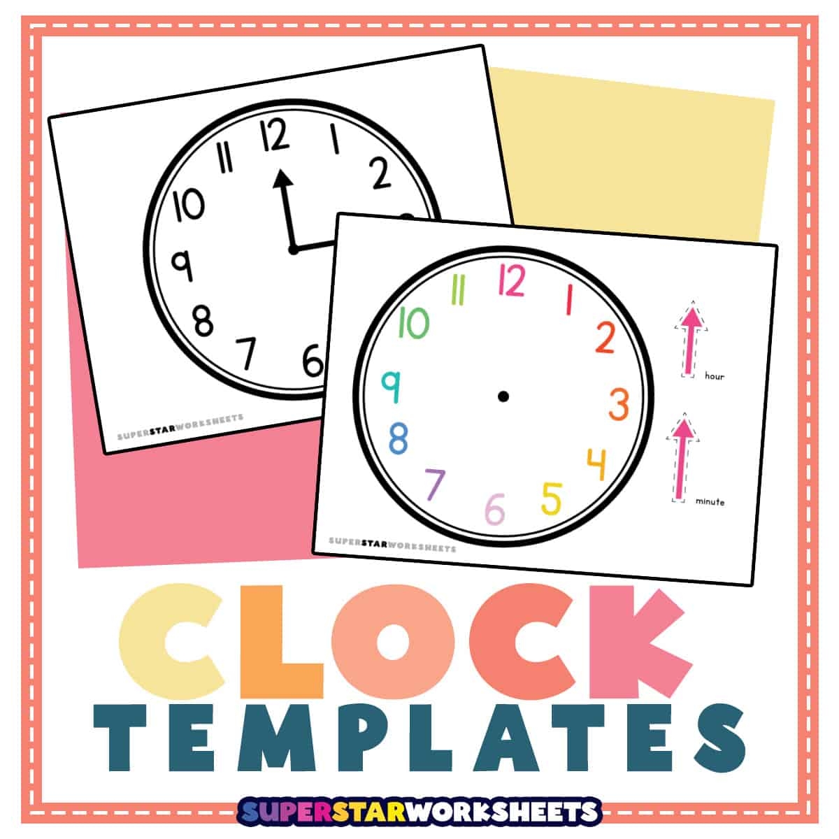 Free Printable Paper Clock Template