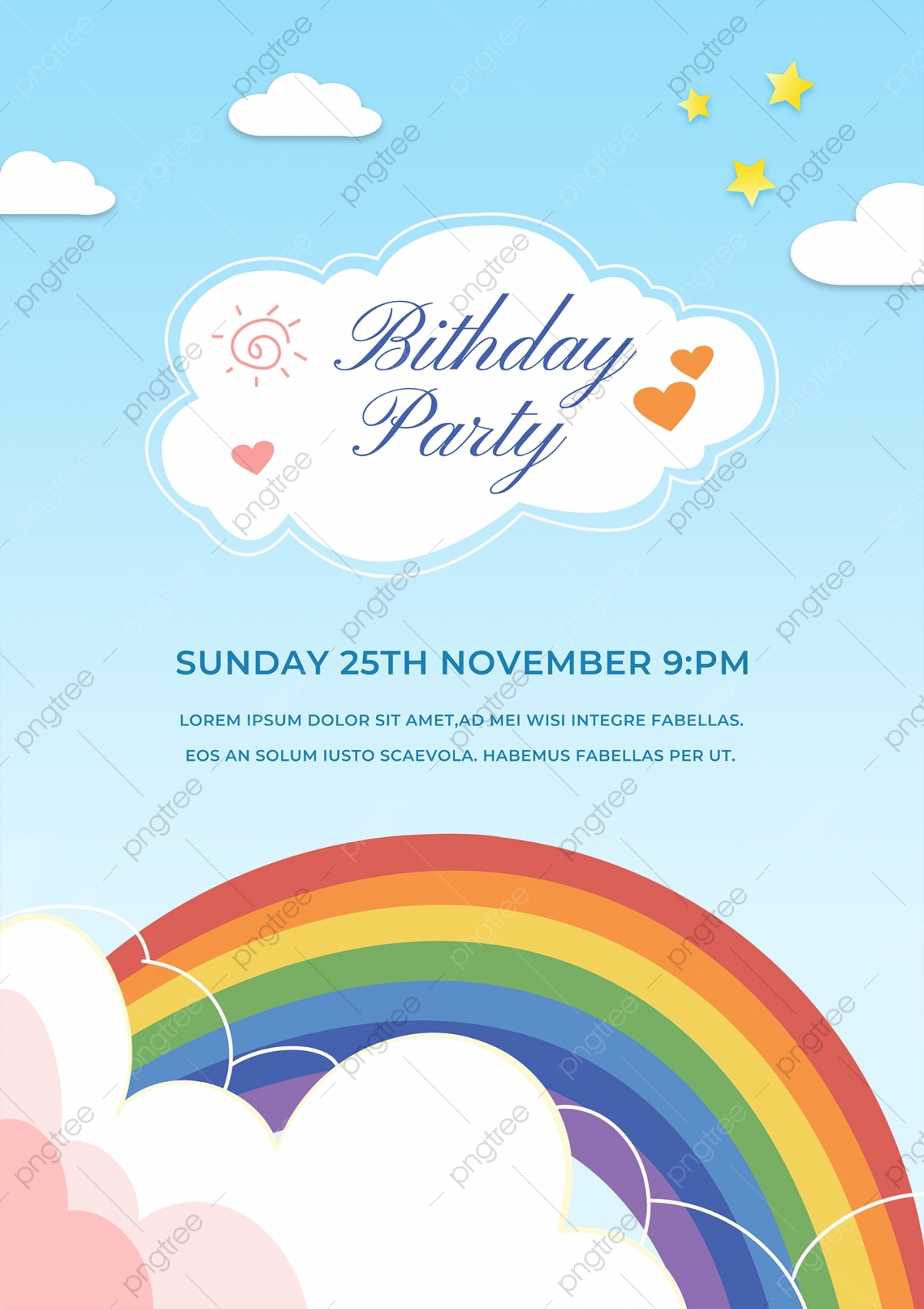 Cloud Sky Rainbow Invitation Template Download On Pngtree Cloud Sky Rainbow Invitation Template Download On Pngtree