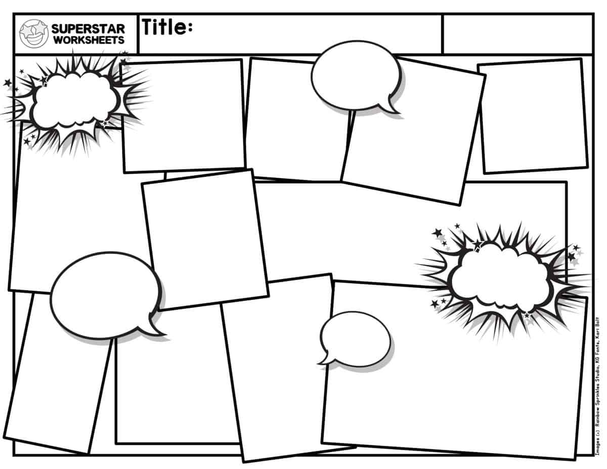 Comic Strip Template Superstar Worksheets Comic Strip Template Superstar Worksheets