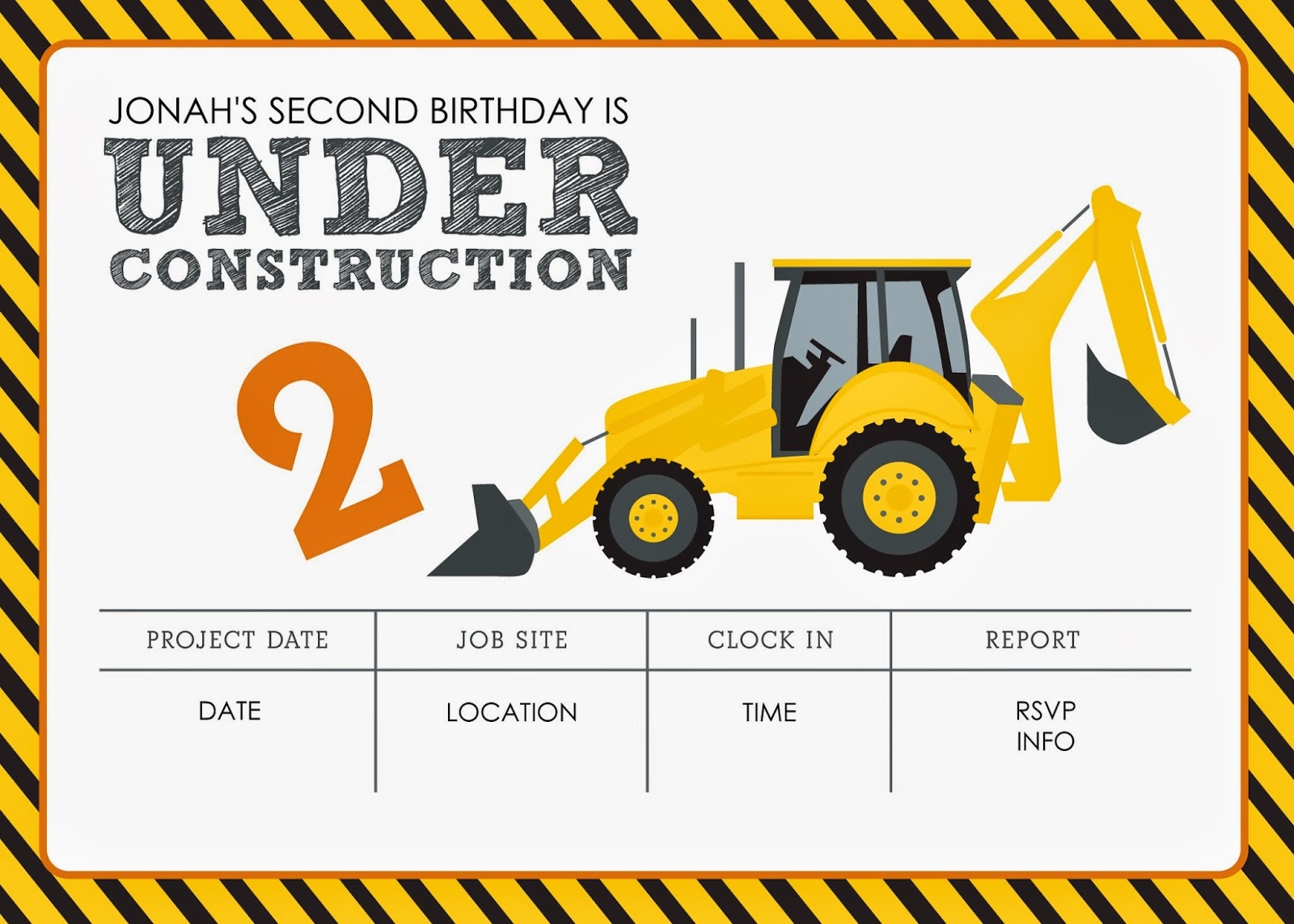 Free Printable Construction Birthday Invitation Templates Free Printable Construction Birthday Invitation Templates