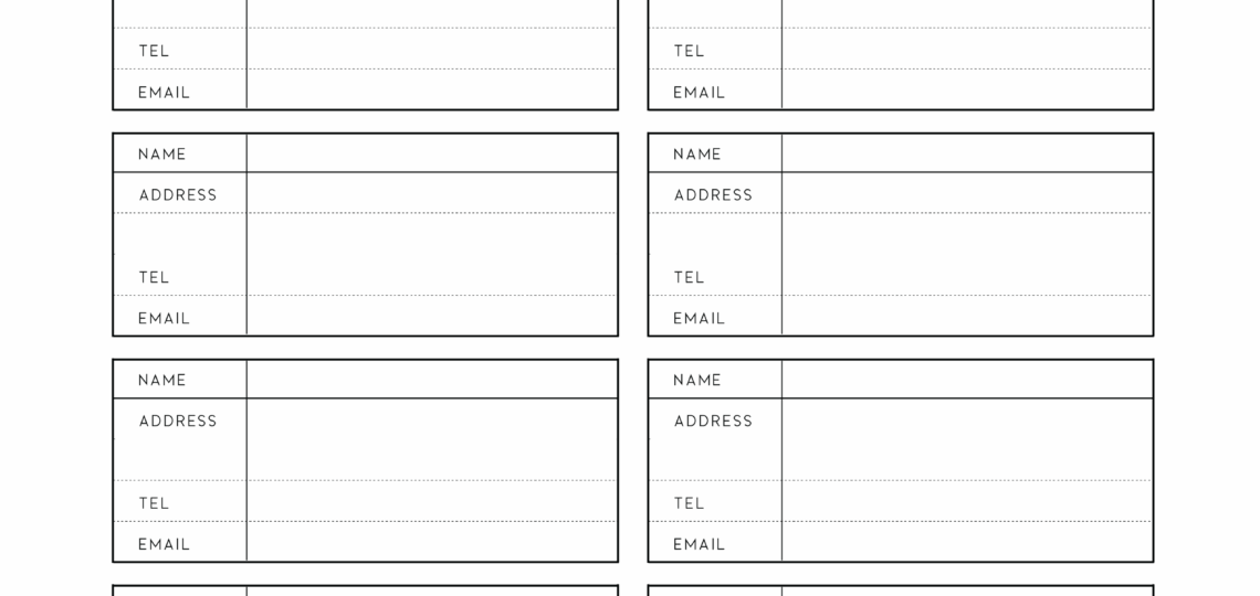 Contact List Templates 12 Of The Best Styles World Of Printables