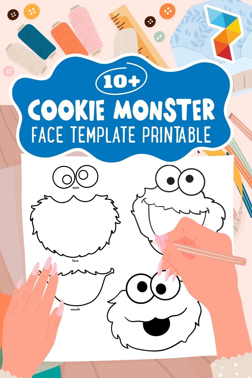 Cookie Monster Face Template 10 Free PDF Printables Printablee Cookie Monster Face Template 10 Free PDF Printables Printablee