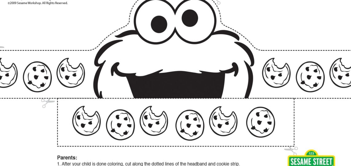 Cookie Monster Headband Printable Sesame Street PBS LearningMedia