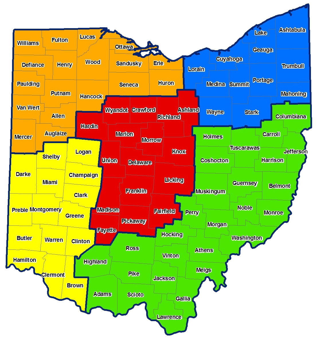 County Map ODA Ohio Deflection Association