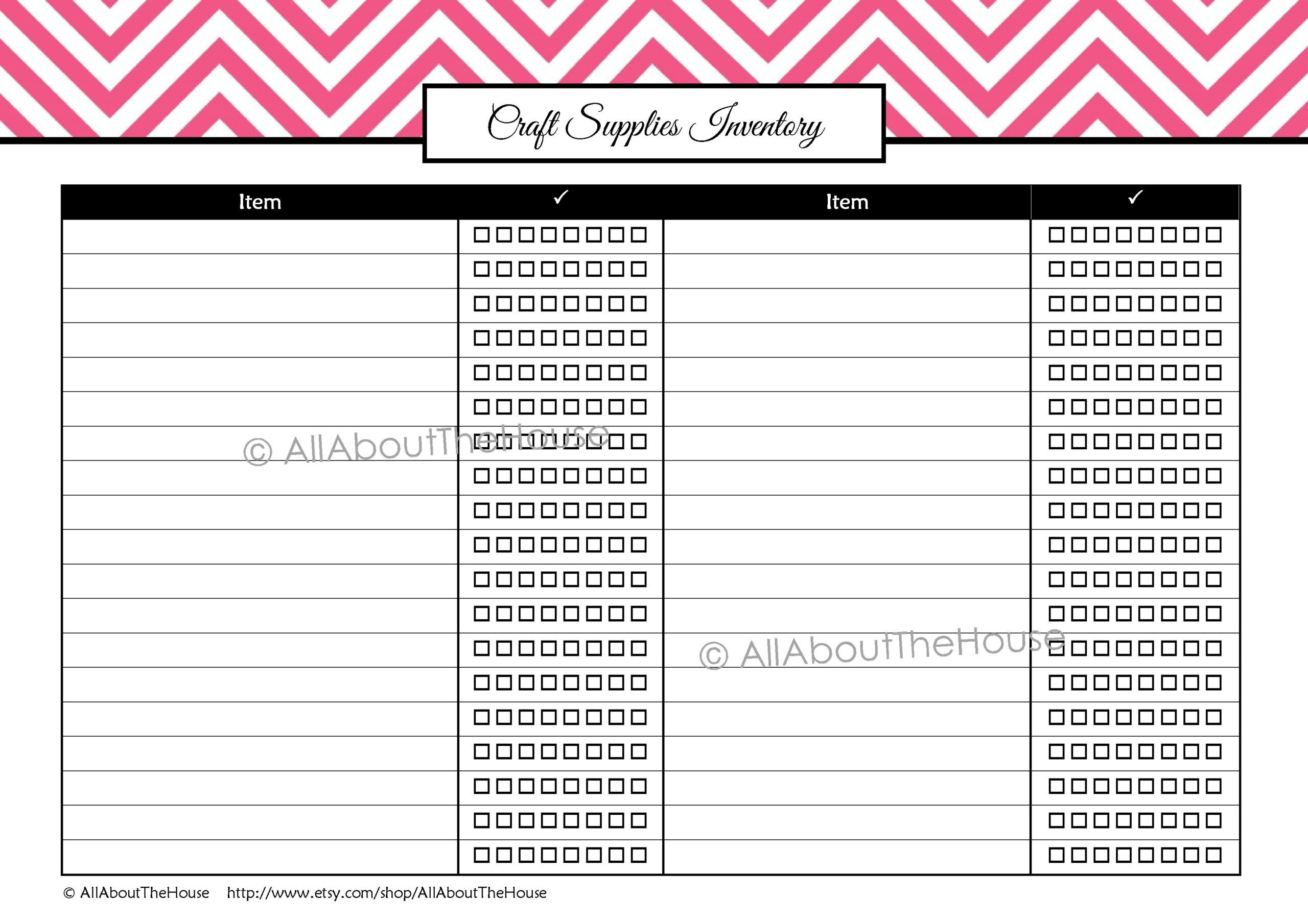 Craft Supplies Inventory AllAboutTheHouse Printables Craft Supplies Inventory AllAboutTheHouse Printables