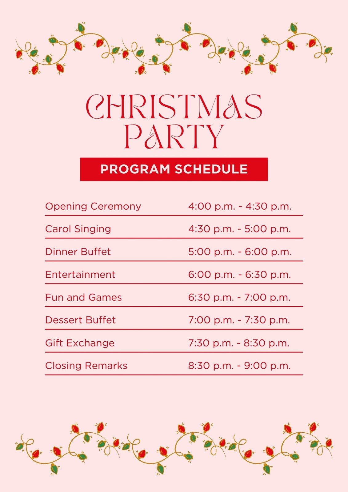 Custom Printable Christmas Program Templates Canva Custom Printable Christmas Program Templates Canva