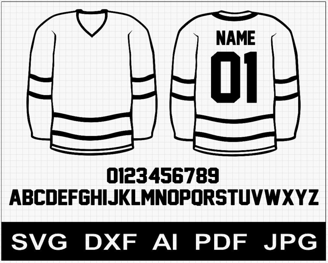Customizable Sports Hockey Football Player Jersey Pattern Template Customizable Sports Hockey Football Player Jersey Pattern Template