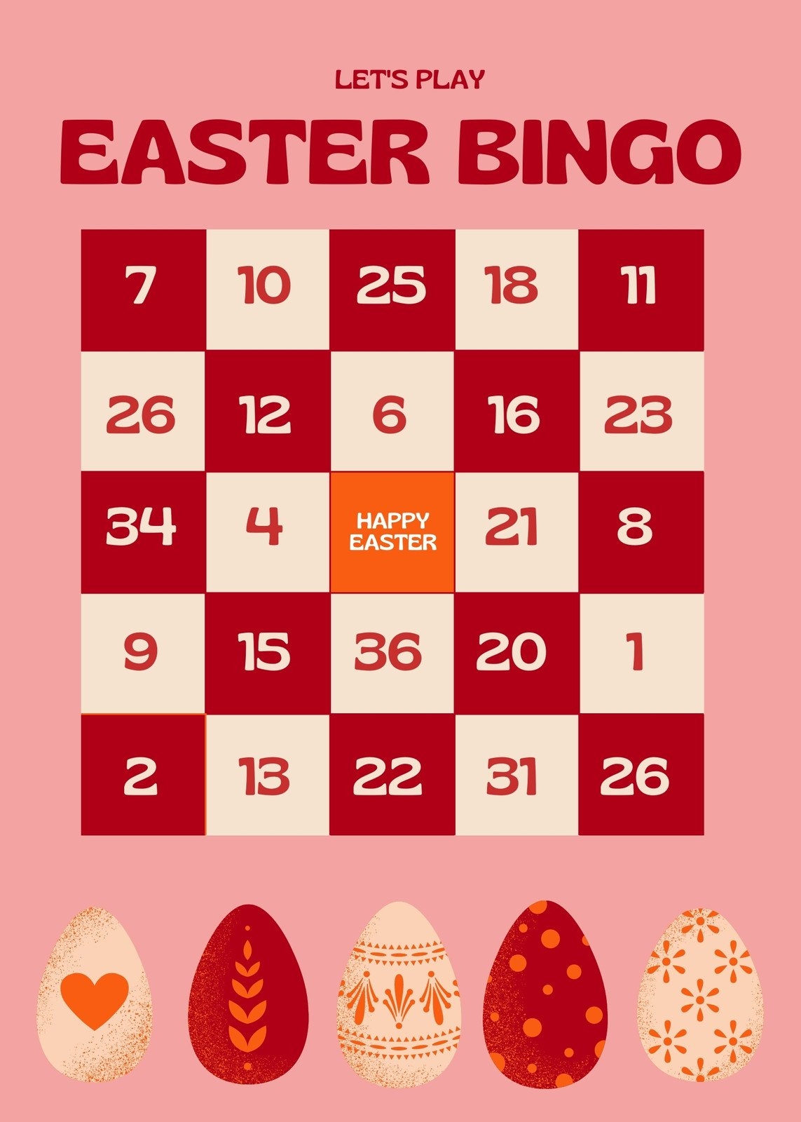 Customize 72 Easter Bingo Cards Templates Online Canva Customize 72 Easter Bingo Cards Templates Online Canva