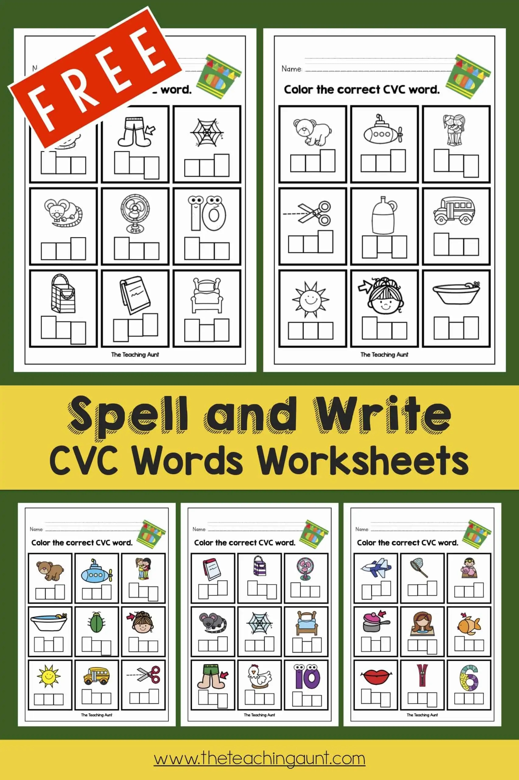 Free Printable Cvc Words Worksheets Free Printable Cvc Words Worksheets