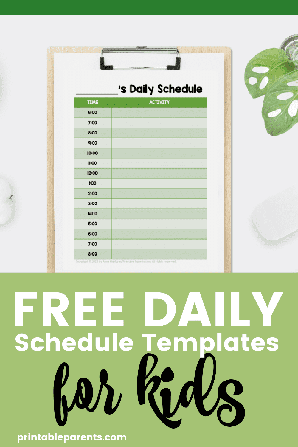 Daily Schedule Template For Kids Printable Parents Daily Schedule Template For Kids Printable Parents