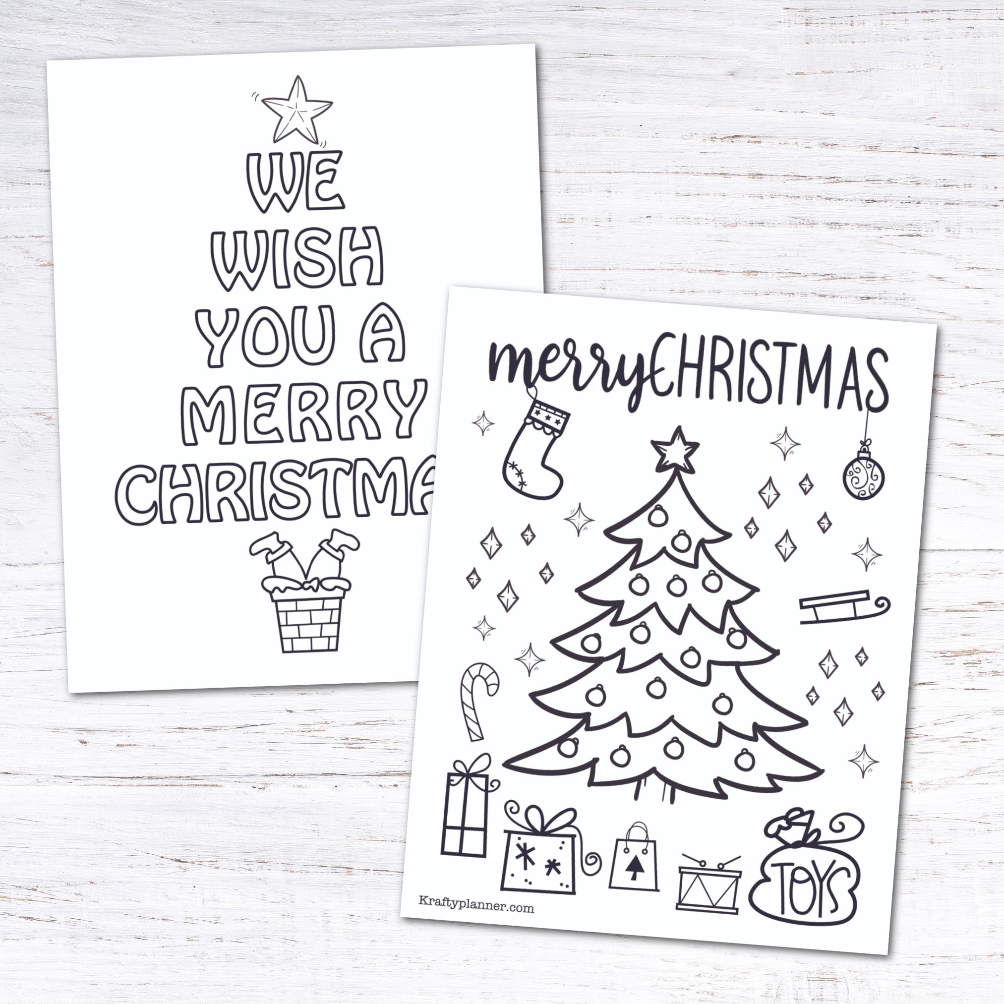 DAY 5 Christmas Coloring Pages 12 Days Of Free Christmas Printables Krafty Planner