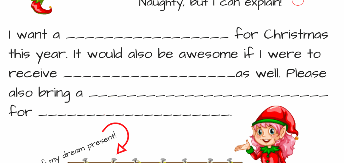 Dear Santa Fill In Letter Template Momdot