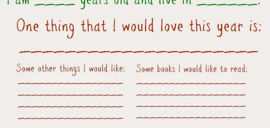 Dear Santa Letter Free Printable Fill In Template