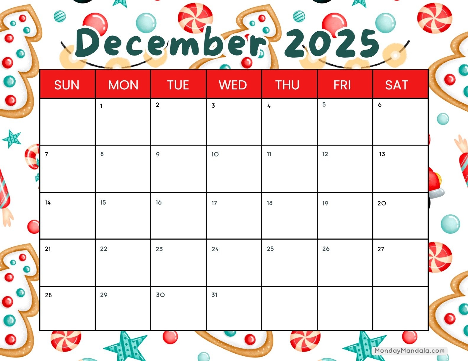 Calendar December 2025 Holidays Calendar December 2025 Holidays