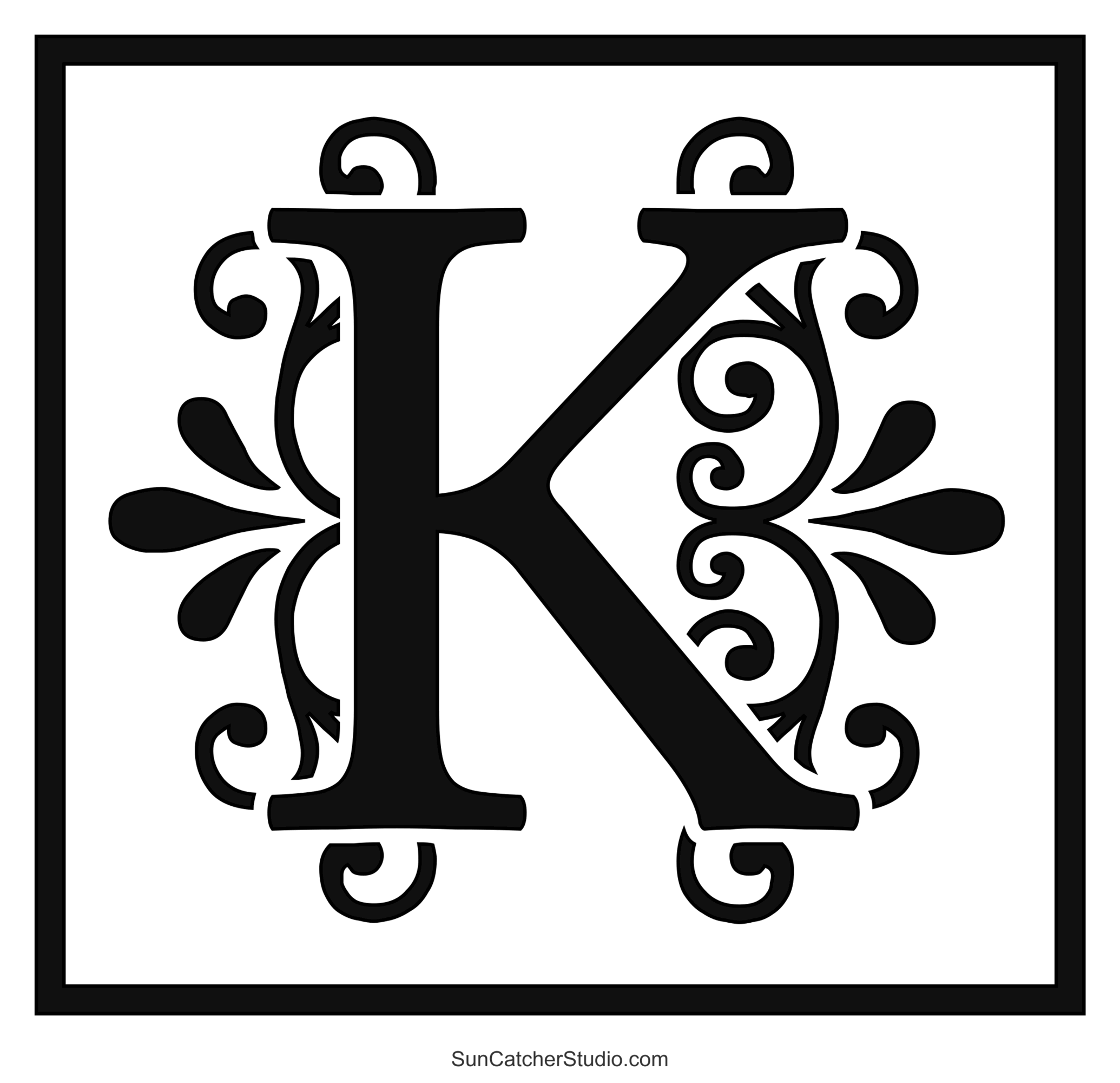 Decorative Letters Large Monogram Ornamental Font Lettering Free Printables Monograms Design Tools Patterns U0026 DIY Projects