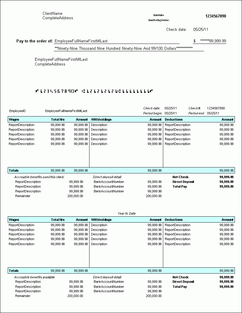 Free Printable Adp Blank Check