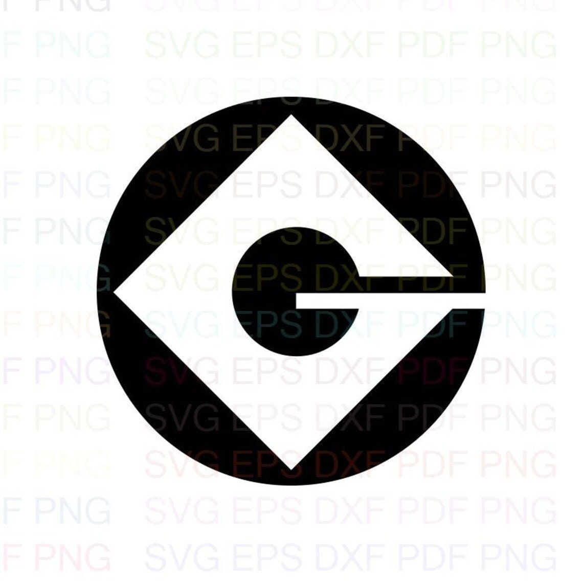 Despicable me logo 3 Svg Outline Dxf Eps Pdf Png Cricut Cutting File Vector Clipart Instant Download Etsy