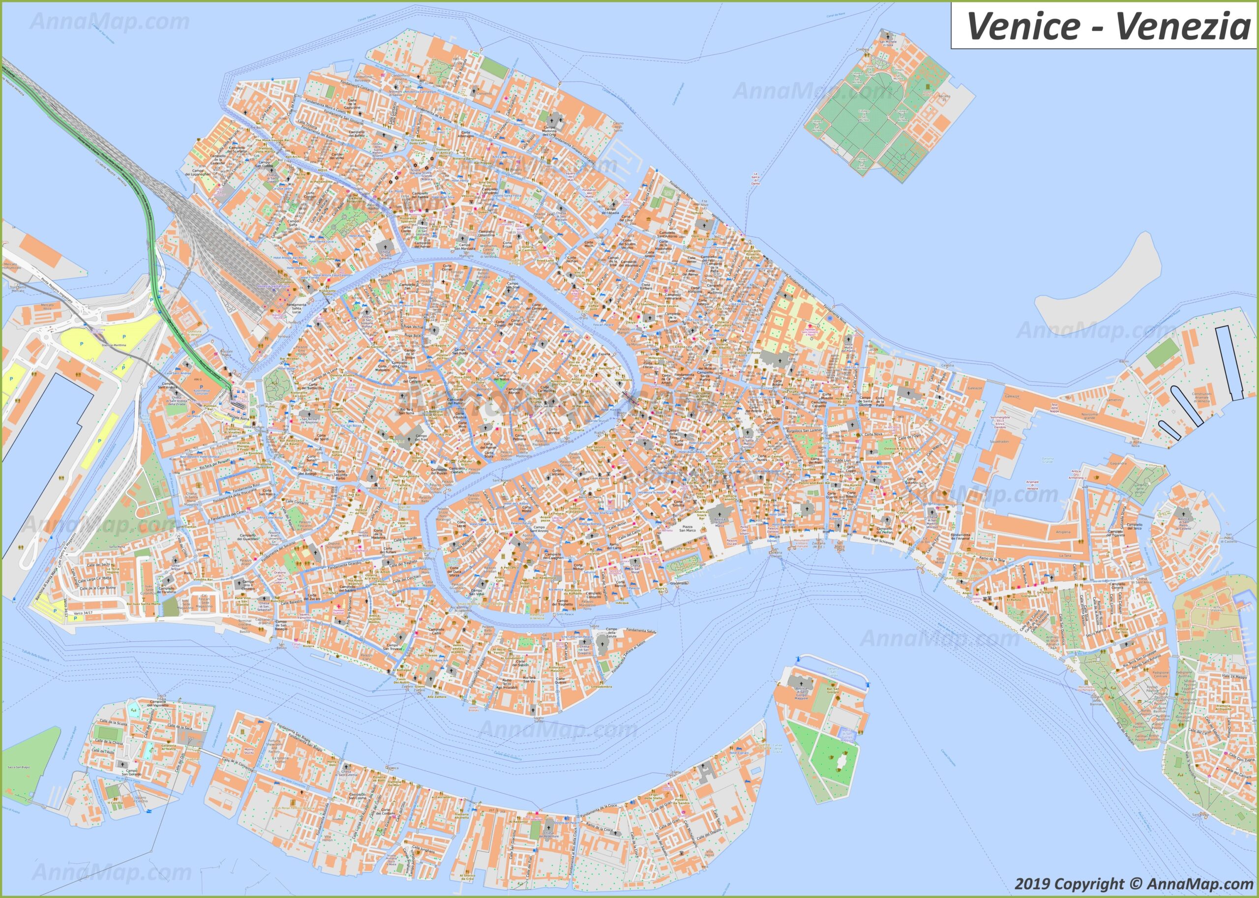 Detailed Tourist Maps Of Venice Italy Free Printable Maps Of 