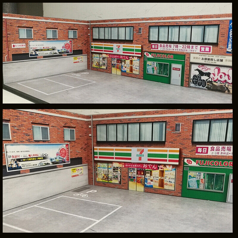 Diorama 1 64 Car Parking Lot Display Scenery Background Garage Model Gift