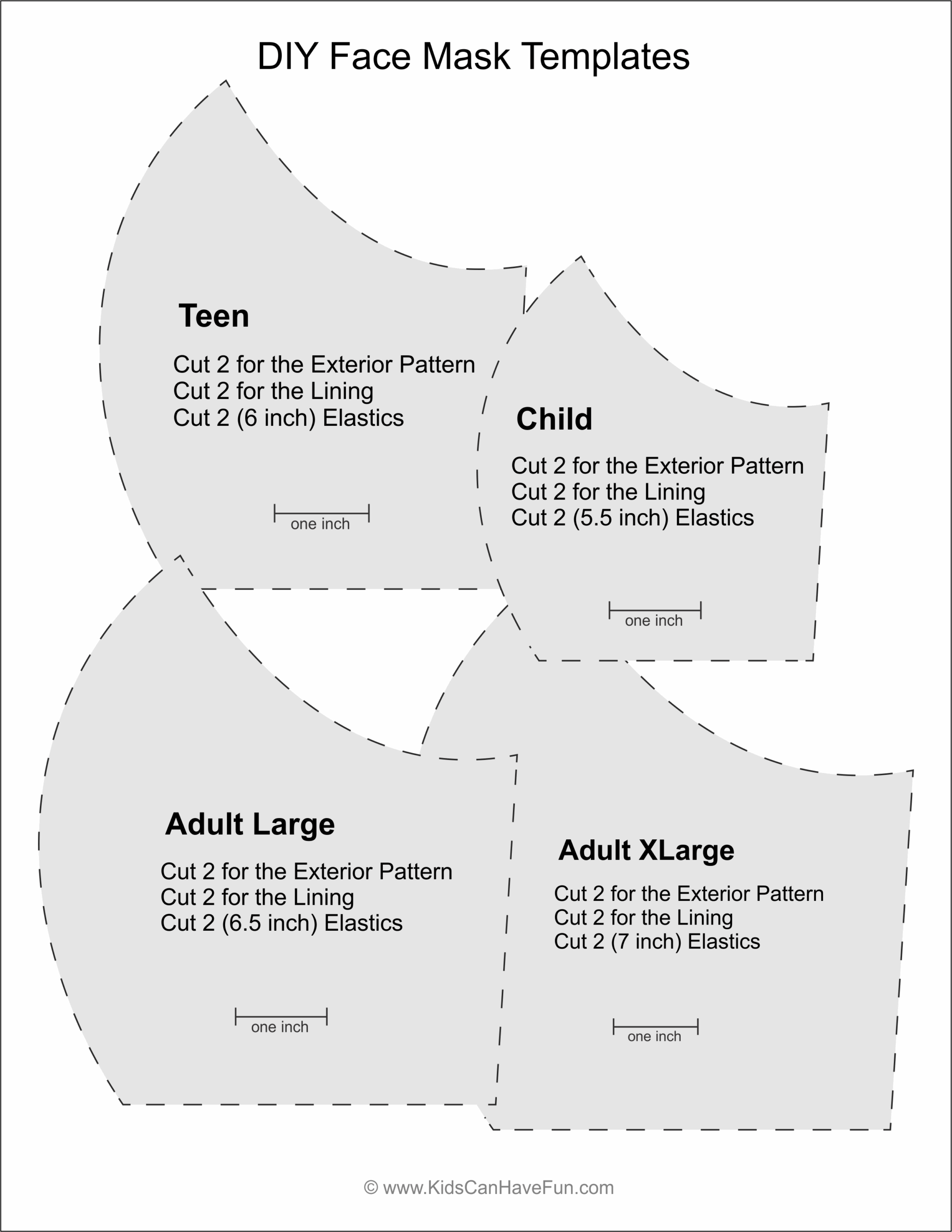 DIY Face Mask Templates Adult Teen Child KidsCanHaveFun Blog Play Explore And Learn