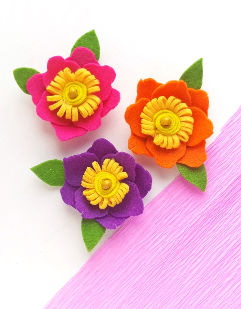 DIY Felt Flowers Free Printable Template Moms And Crafters DIY Felt Flowers Free Printable Template Moms And Crafters