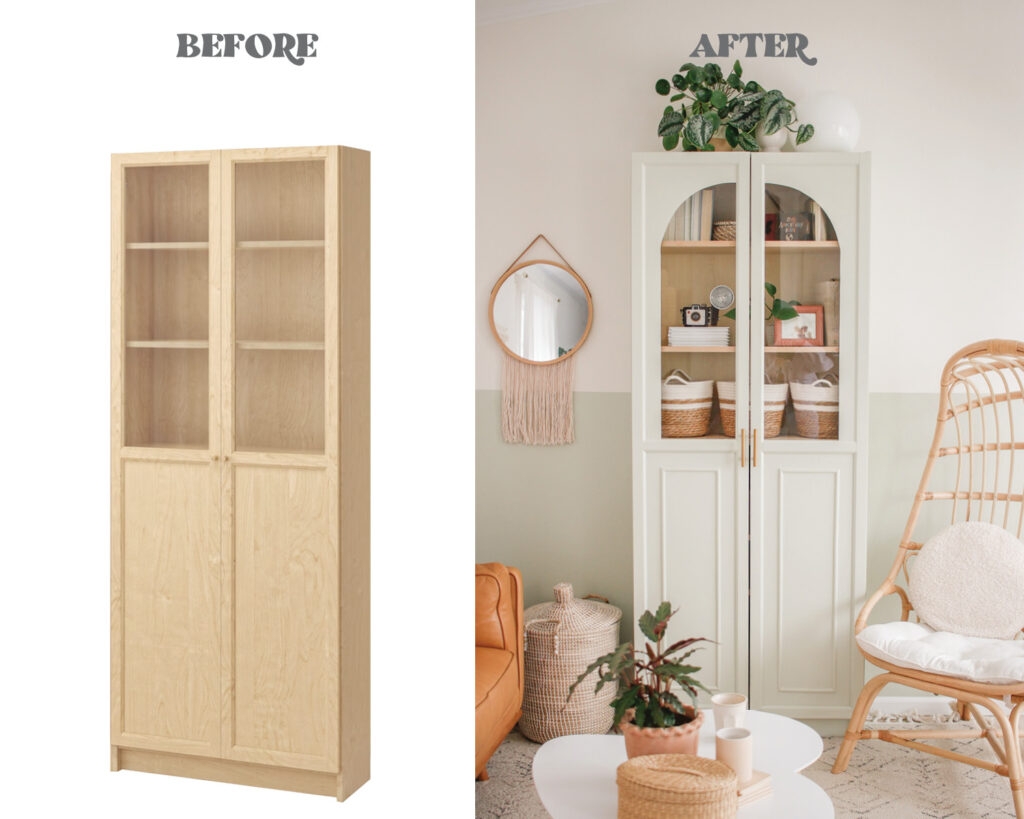 DIY Ikea Billy Oxberg Arched Cabinet Hack Mikyla