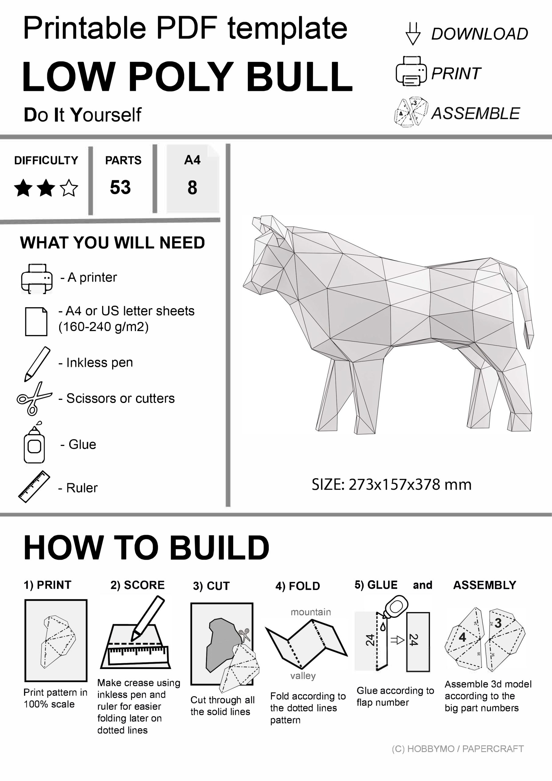 Papercraft Diy Printable Templates Free
