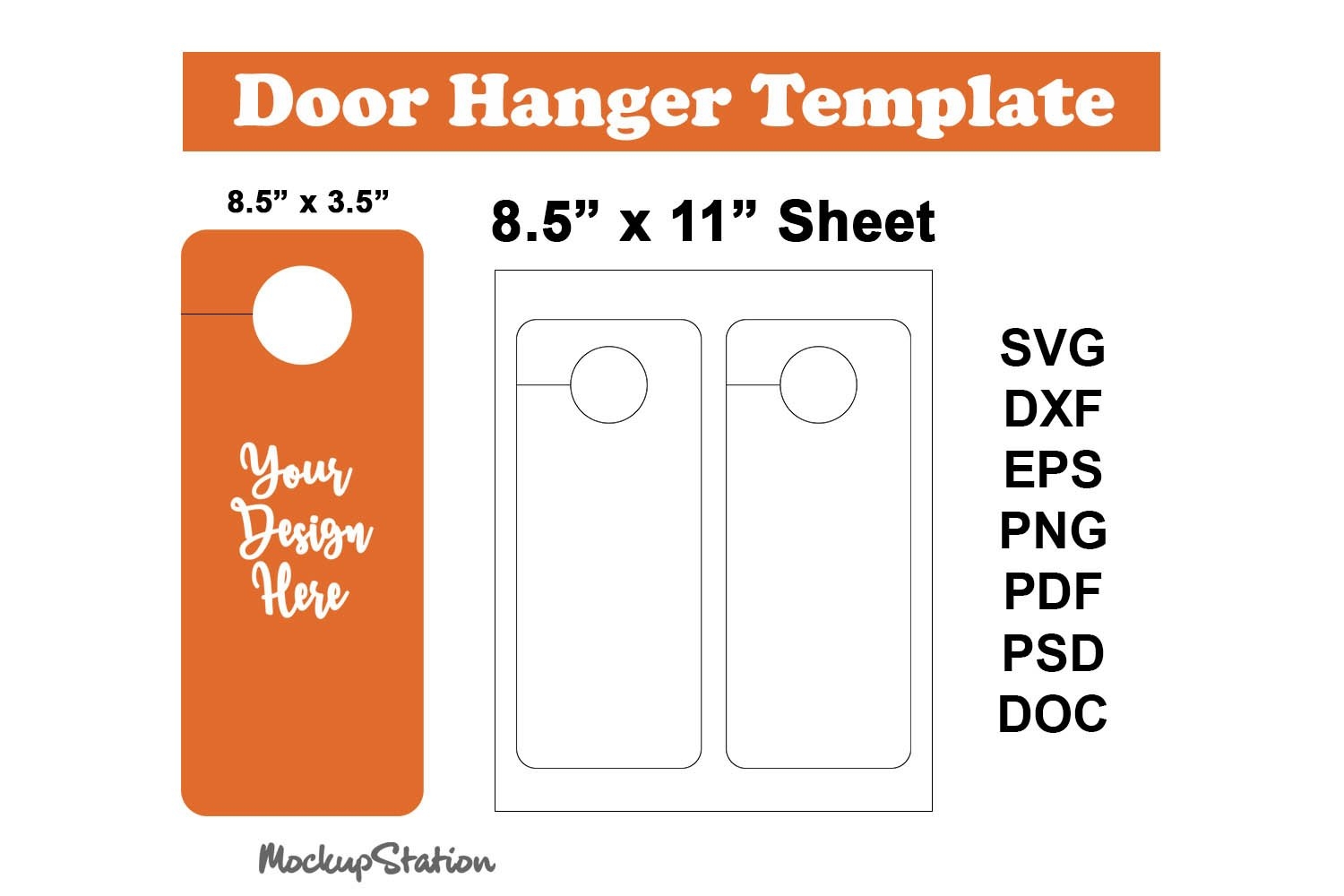 Door Tag Template SVG Door Hanger Sublimation PSD Files