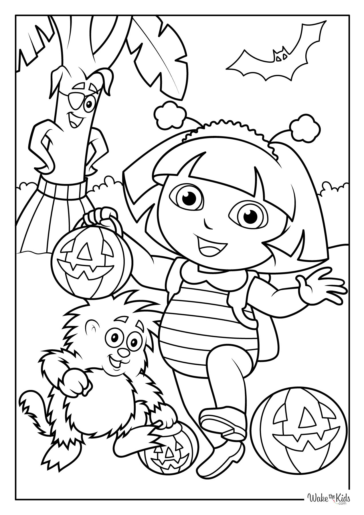 Dora The Explorer Coloring Pages Free Printable PDFs WakeTheKids Dora The Explorer Coloring Pages Free Printable PDFs WakeTheKids