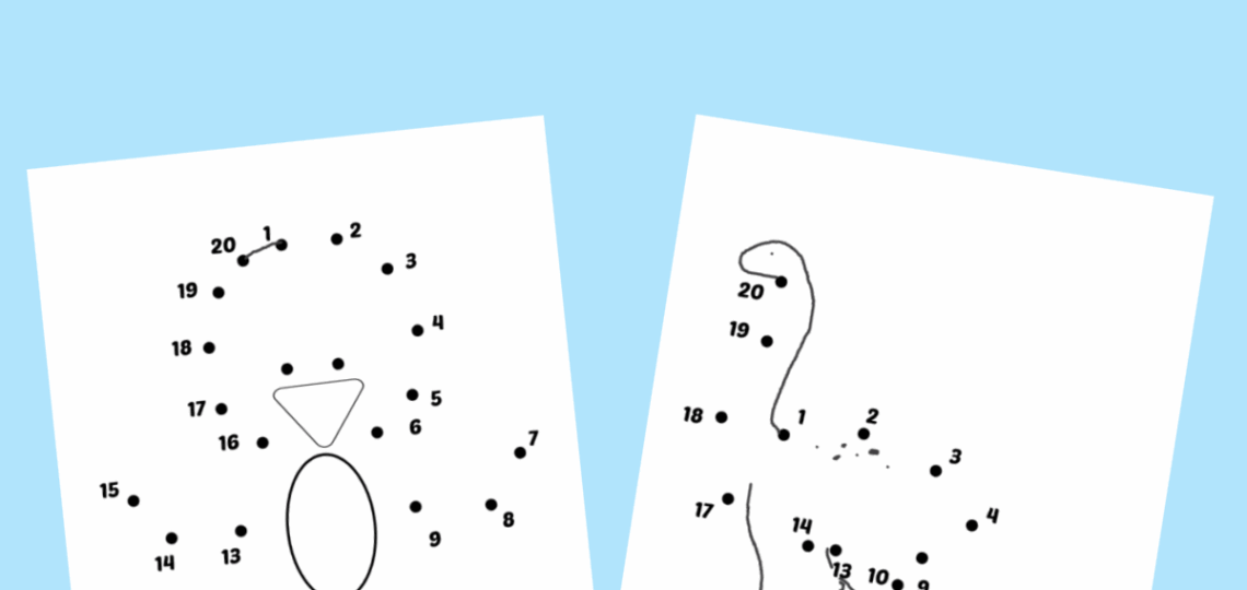 Dot To Dot Worksheets Numbers 1 To 20 free Printable The