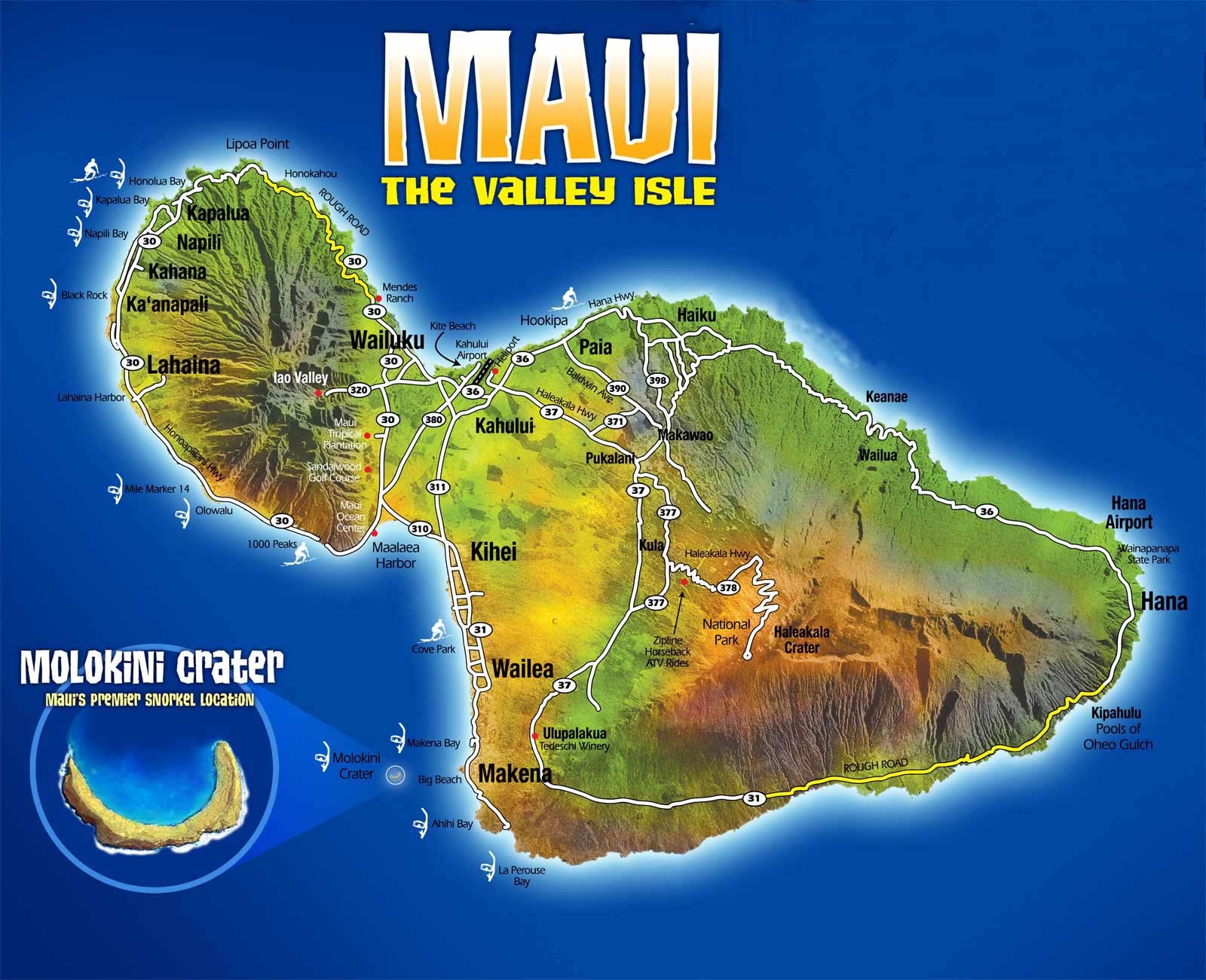 Printable Tourist Map Of Maui Printable Tourist Map Of Maui