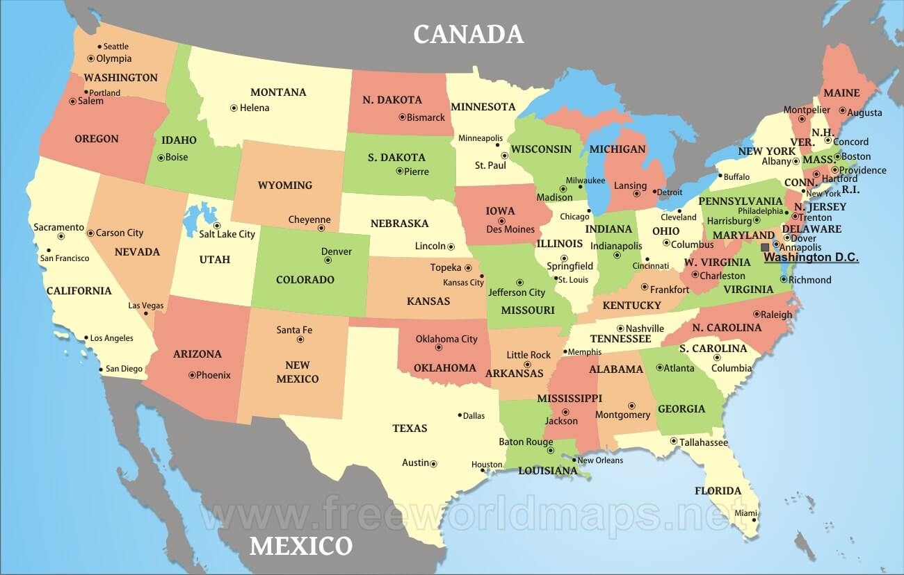 Large Printable Usa Map Large Printable Usa Map