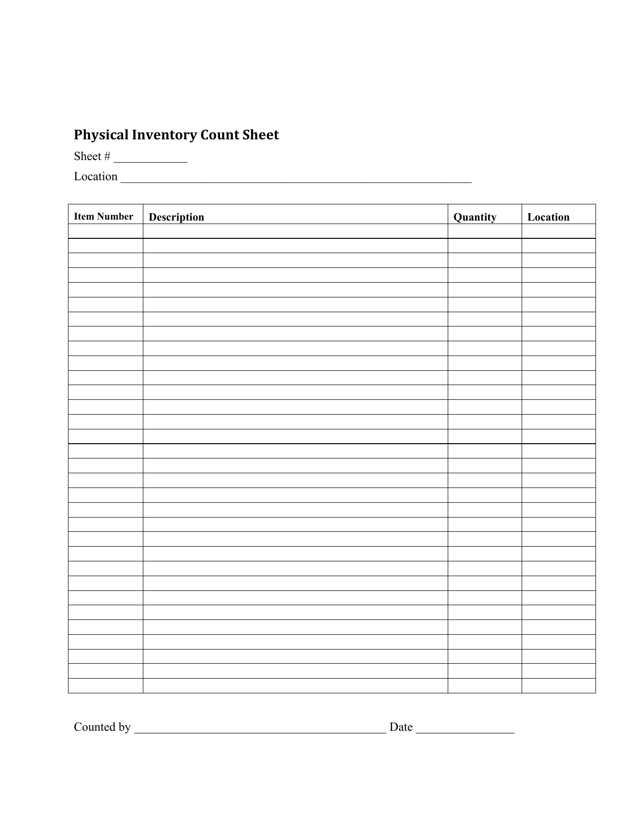 Download Inventory Checklist Template Excel PDF RTF Word 