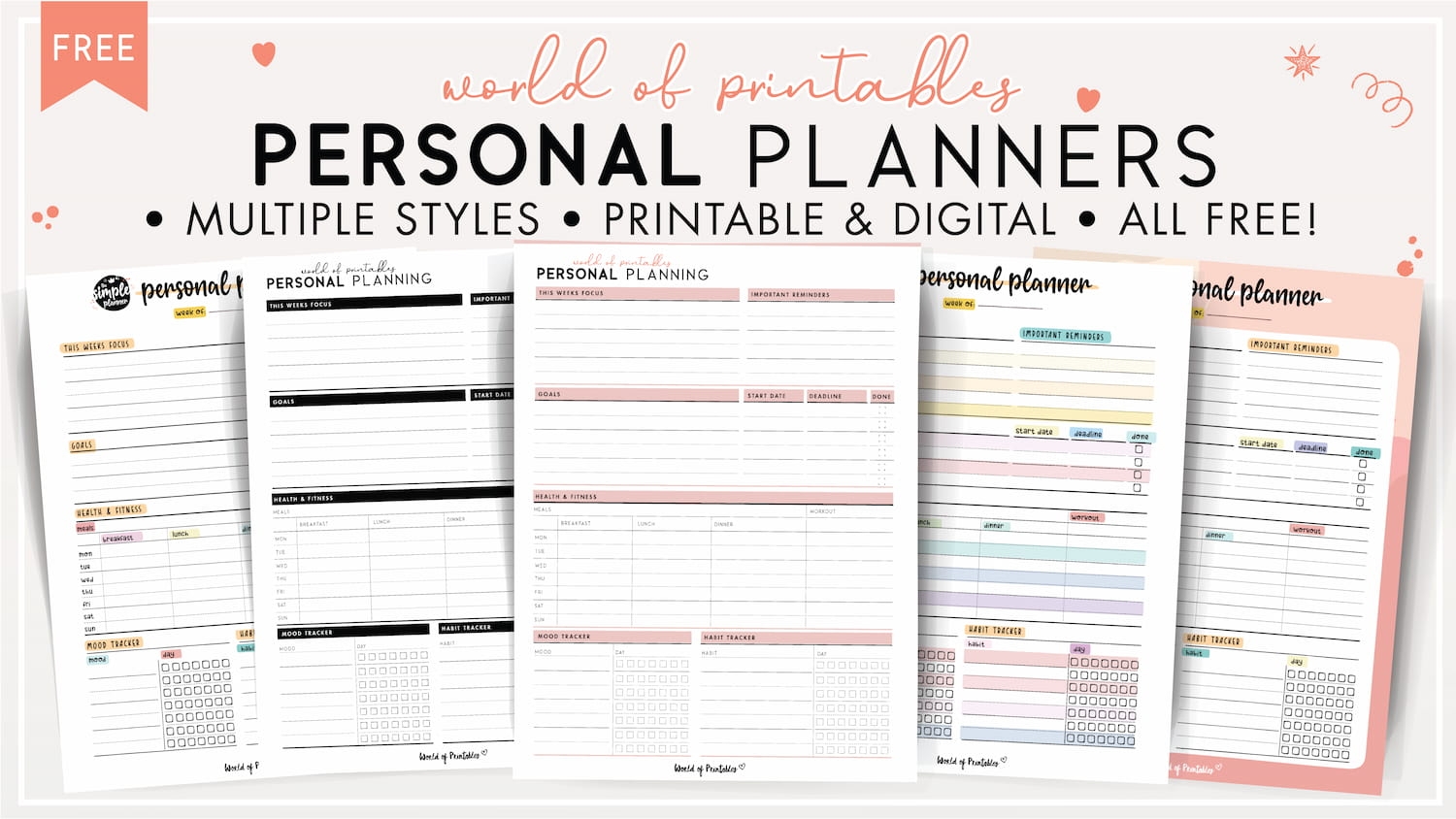 Download Personal Planner Templates PDF World Of Printables