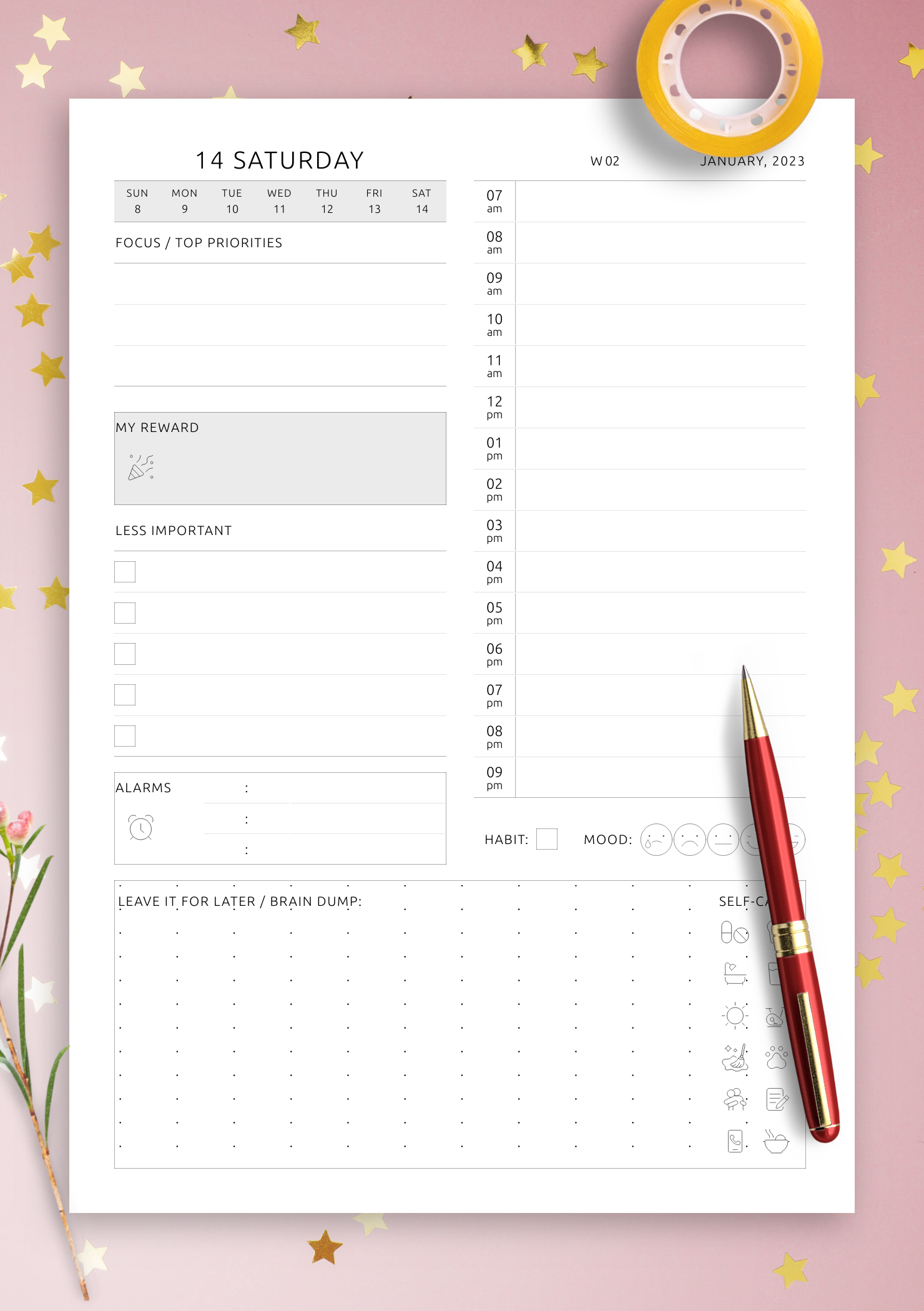 Download Printable ADHD Daily Planner Template Printable U0026 Digital PDF