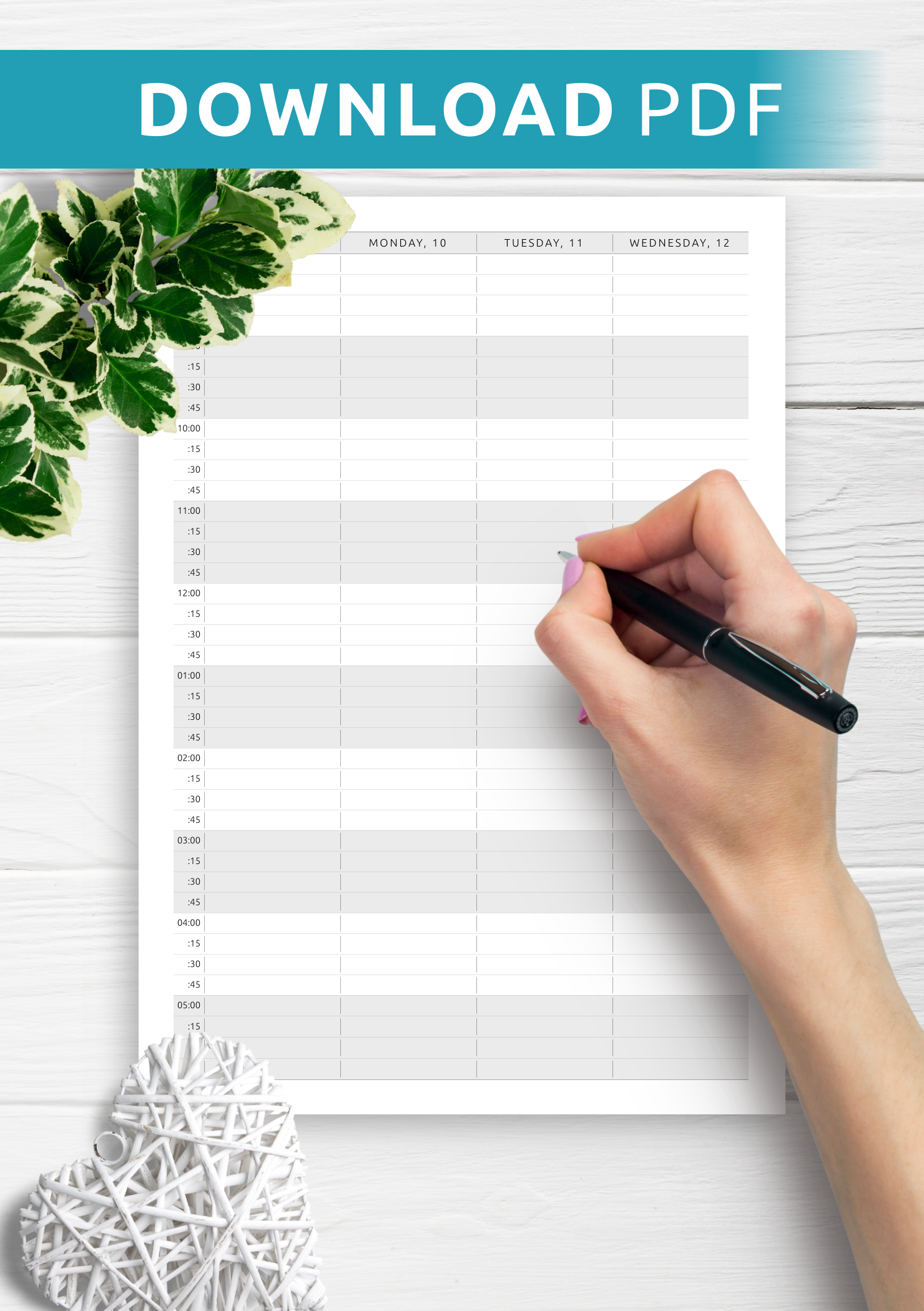 Pdf Free Printable Appointment Sheets
