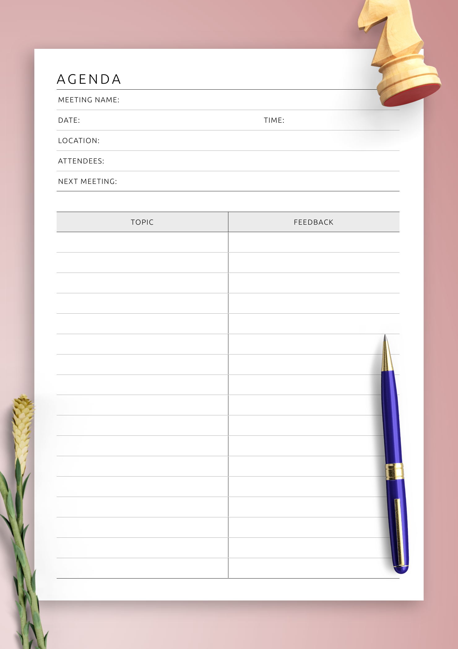 Download Printable Team Meeting Notes Template PDF Download Printable Team Meeting Notes Template PDF