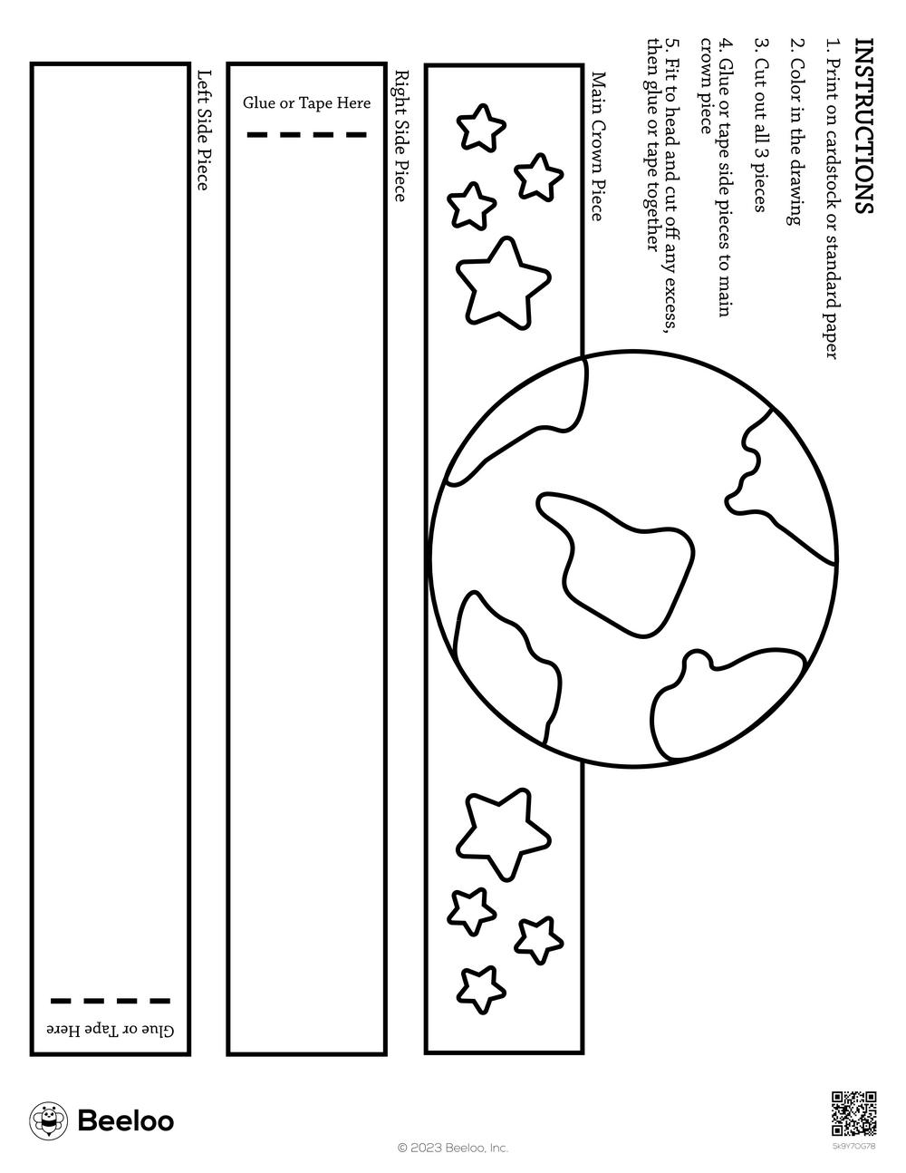 Earth Day themed Paper Hats Beeloo Printable Crafts And Activities For Kids