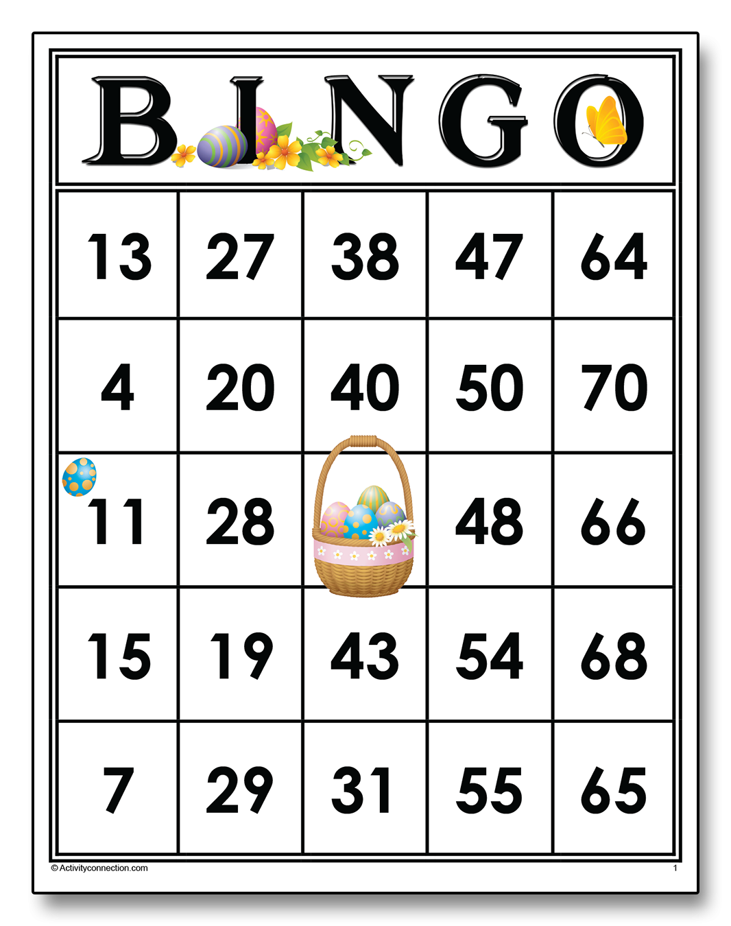 Easter Bingo Cards Printable Activity Connection Easter Bingo Cards Printable Activity Connection