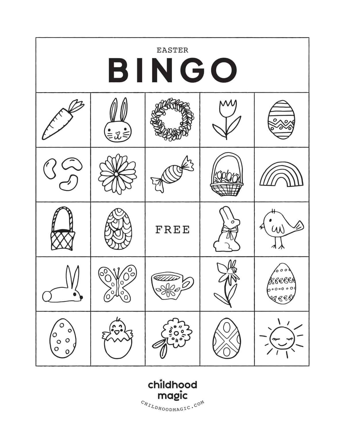 Easter Bingo Childhood Magic