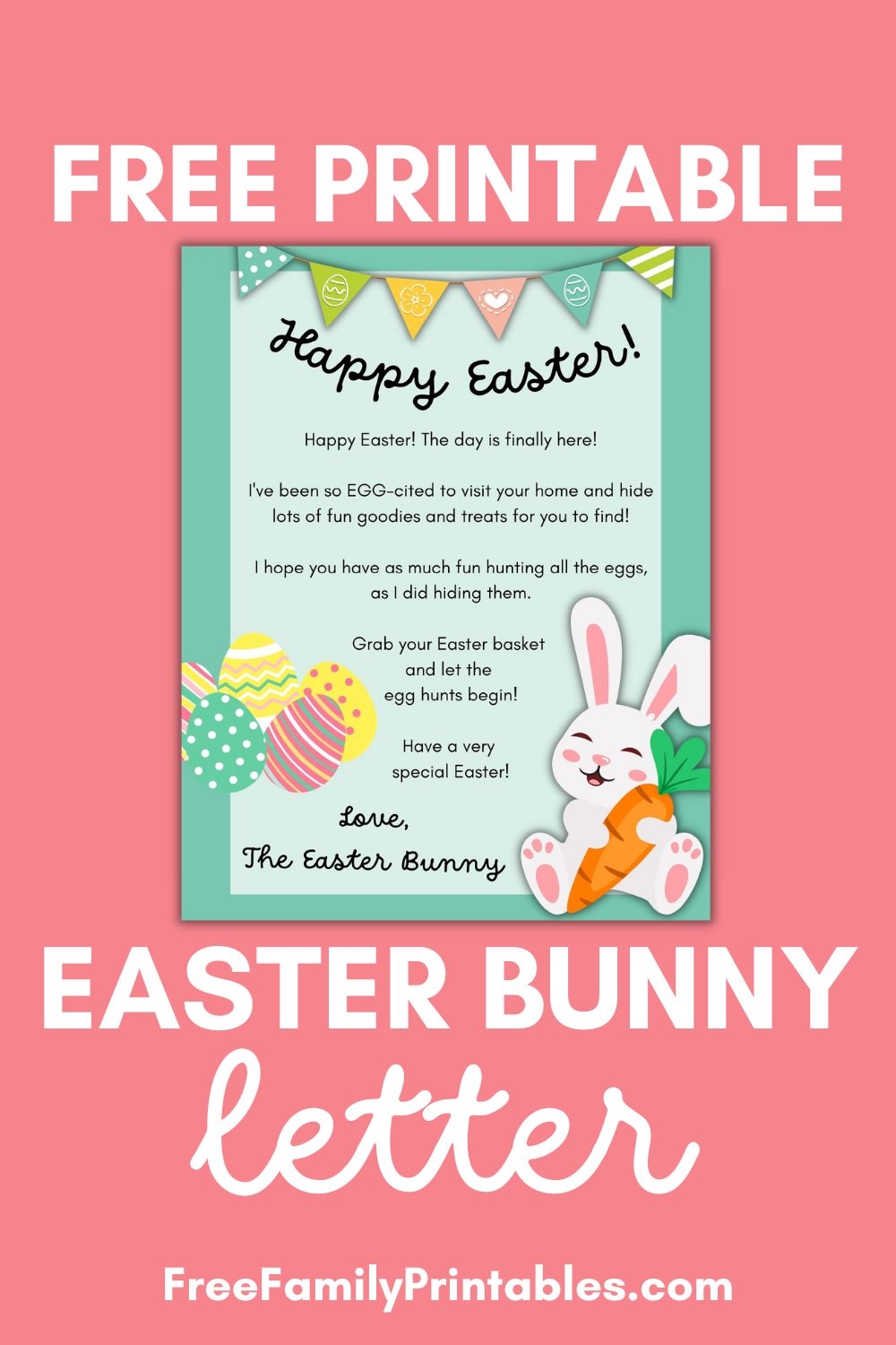 Easter Bunny Letter Free Printable Making Frugal FUN Easter Bunny Letter Free Printable Making Frugal FUN